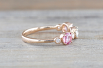 Multi Colored Sapphire 3 Gemstone Ring Band B10075