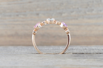 Multi Colored Sapphire 3 Gemstone Ring Band B10075