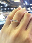 Multi Colored Sapphire 3 Gemstone Ring Band B10075