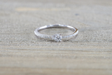 Pear Shape Design Dainty Diamond Band FR01006