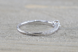 Pear Shape Design Dainty Diamond Band FR01006