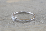 Pear Shape Design Dainty Diamond Band FR01006