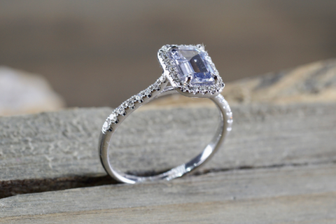 Pale blue engagement rings discount