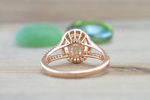 Ava Morganite Oval Cut Halo Ring