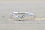 Gold Diamond Curved Crown 3 Stone Shadow Ring ASPBR010055