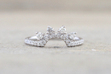 Gold Diamond Curved Crown 4 Stone Shadow Ring ASPBR010056
