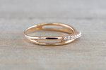 Diamond Twist Gold Diamond Cross Over Band ASPBR010057