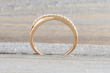 Diamond Twist Gold Diamond Cross Over Band ASPBR010057