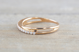 Diamond Twist Gold Diamond Cross Over Band ASPBR010057