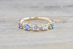 Multi Colored Sapphire 5 Gemstone Ring ASPBR010062