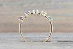 Multi Colored Sapphire 5 Gemstone Ring ASPBR010062