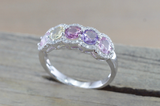 Multi Colored Sapphire 5 Gemstone Diamond Halo Ring ASPBR010068