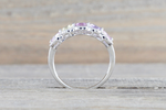 Multi Colored Sapphire 5 Gemstone Diamond Halo Ring ASPBR010068