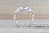 Multi Colored Sapphire 5 Gemstone Diamond Halo Ring ASPBR010068