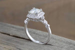 Clovis 6.5mm Charles Colvard Forever Brilliant Cushion Moissanite 14k Gold Ring M3078