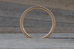 Gold 1mm Diamond Ring Band Stack Dainty B10074