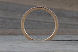 Gold 1mm Diamond Ring Band Stack Dainty B10074