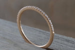 Gold 1mm Diamond Ring Band Stack Dainty B10074