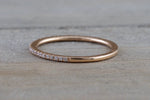 Gold 1mm Diamond Ring Band Stack Dainty B10074