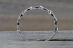 14k White Gold Round Cut Diamond Engagement Pave Ring