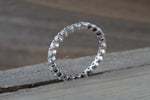 14k White Gold Diamond Eternity Double Prong Invisible Ring Single Prong Wedding Love Band