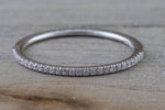 Gold 1mm Diamond Ring Band Stack Dainty B10074