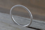 Gold 1mm Diamond Ring Band Stack Dainty B10074