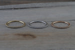 Gold 1mm Diamond Ring Band Stack Dainty B10074
