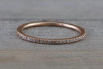 Gold 1mm Diamond Ring Band Stack Dainty B10074