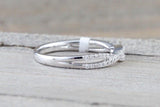 Gold Infinity Twist Crossover Diamond Ring B10002