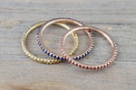 Dainty Thin Sapphire Eternity Band Stackable Ring B10078