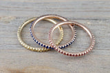 Dainty Thin Sapphire Eternity Band Stackable Ring B10078