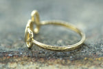 14k Yellow Gold Polished Love Ring Band Promise Anniversary Fashion Solid Dainty Font Text Calligraphy Written Text Handwrite