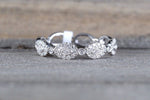 14k White Gold Diamond Vintage Milgrain Bezel Full Eternity Band Ring APBR010053