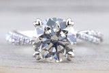 Brea 8mm Charles & Colvard Forever 18k Gold Twist Rope Diamond Ring Moissanite M3075