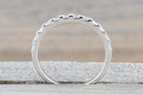 Baguette Cut Diamond Ring Prong Set Straight Band 2mm