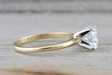 Gold Solitaire Round Moissanite 7.5mm Engagement Ring Charles & Colvard