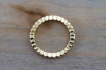 14k Yellow Gold Ruby Bezel Vintage Bezel Full Eternity Band Ring Anniversary