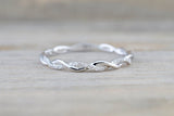 Gold Round Diamond Rope Twined Vine Engagement Pave Ring ASPBR010009