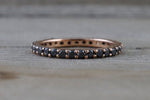 14k Rose Gold Eternity Black Diamond Full Band Ring