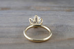 Tulip Solitaire Round Moissanite Engagement Ring Charles & Colvard M3076