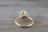 Tulip Solitaire Round Moissanite Engagement Ring Charles & Colvard M3076