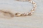 14k Rose Gold Infinity Love Charm Link Bracelet Dainty Love Gift Fashion