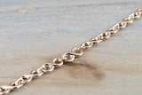 14k Rose Gold Infinity Love Charm Link Bracelet Dainty Love Gift Fashion