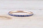 Dainty Thin Sapphire Eternity Band Stackable Ring B10078