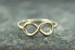 14k Yellow Gold Polished Infinity Love Symbol Ring Band Promise Anniversary Fashion Rope