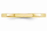 14kt Solid Gold Flat Wedding Band 2mm Width