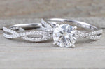 Wedding Set Solitaire Moissanite Diamond Engagement Ring M3085 B10002