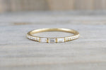 Gold Round And Baguette Cut Diamond Ring Wedding ASPBR010017