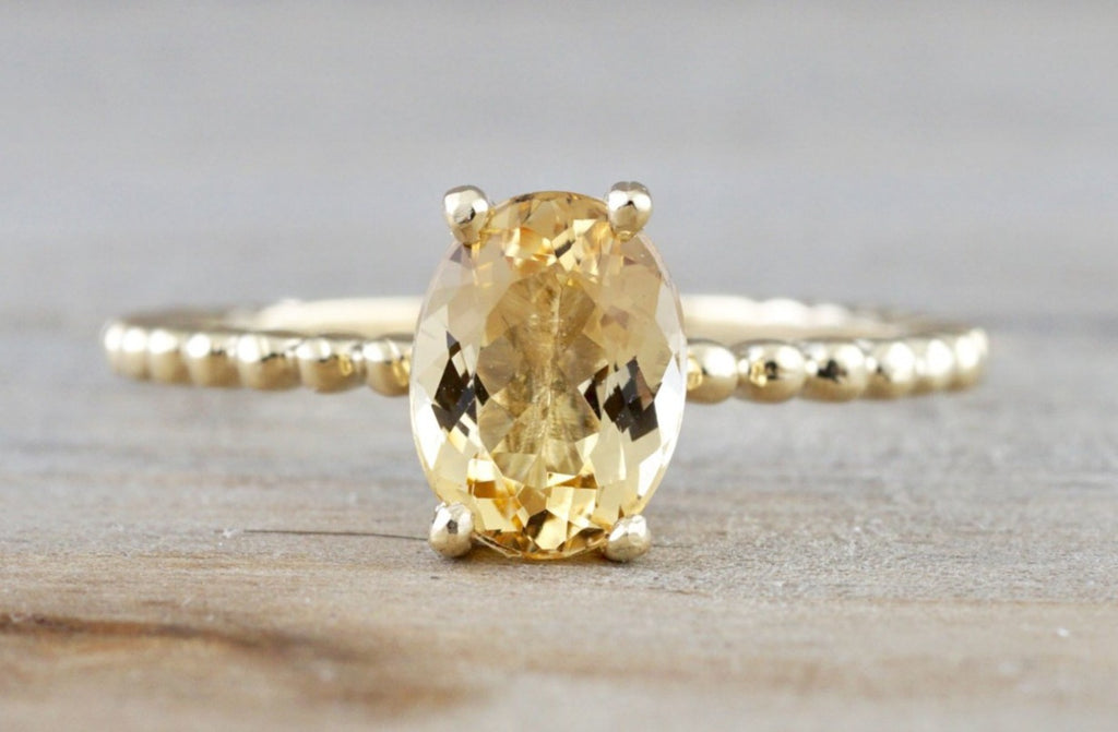 yellow topaz ring, pukhraj ring, golden topaz, citrine topaz, panchdhatu,  navratan, ceylon pukhraj ring – CLARA